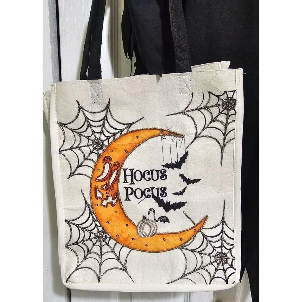 Girls Witch Costume Dress Hat Hocus Pocus Trick or Treat Bag Halloween Purple